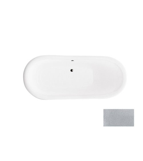 Baignoire îlot AMELIA GLAM SILVER 190 x 77 cm