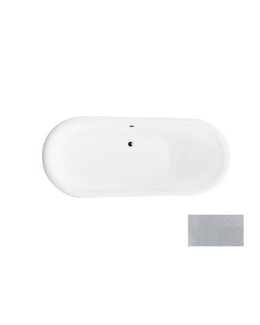 Baignoire îlot AMELIA GLAM SILVER 190 x 77 cm