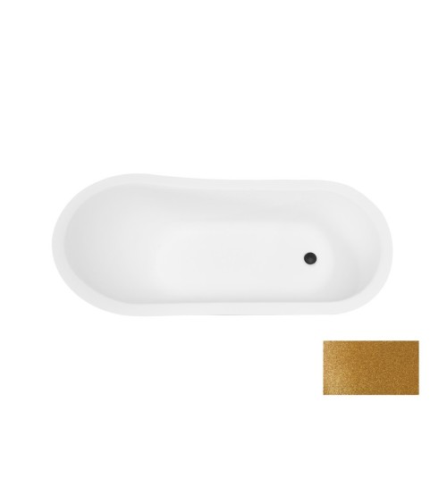 Baignoire îlot OTYLIA GLAM GOLDEN 160/170 x 77 cm