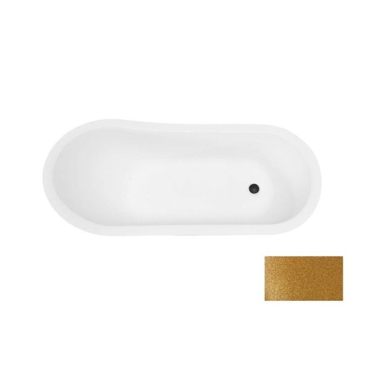 Baignoire îlot OTYLIA GLAM GOLDEN 160/170 x 77 cm Baignoire îlot OTYLIA GLAM GOLDEN 160/170 x 77 cm