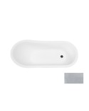 Baignoire îlot OTYLIA GLAM SILVER 160/170 x 77 cm