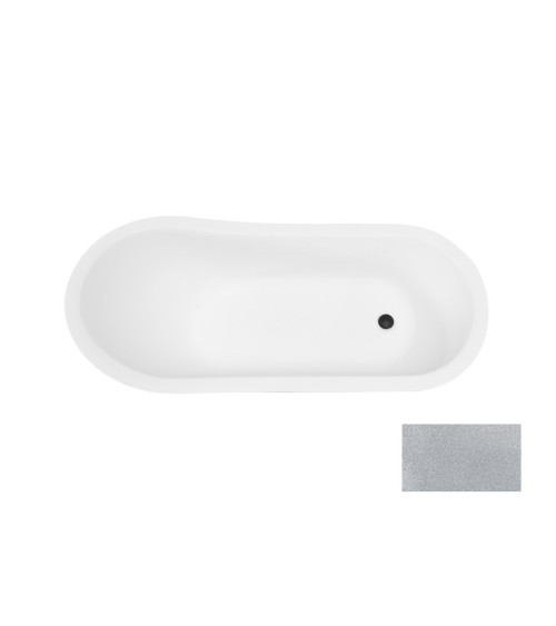 Baignoire îlot OTYLIA GLAM SILVER 160/170 x 77 cm