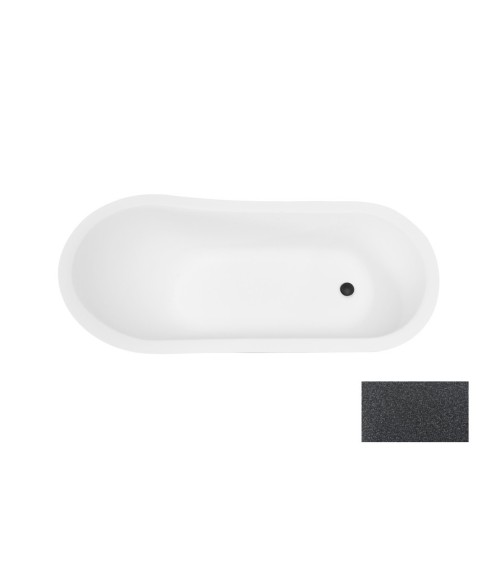 Baignoire îlot OTYLIA GLAM GRAPHITE 160/170 x 77 cm