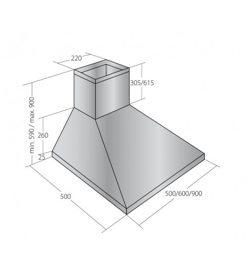 Hotte aspirante  CLAMIK 60 cm