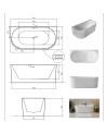 Baignoire LEYA 170x78 x58 cm