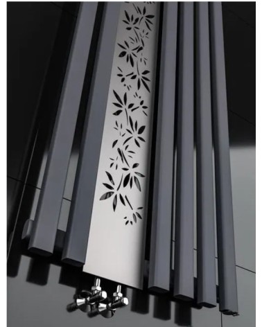 Radiateur eau chaude FLOWER graphite en plusieurs dimensions