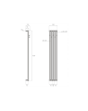 Radiateur suspendu ESTO 150x24cm en plusieurs couleurs