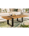 Table basse IRON CRAFT en bois de manguier de 100 cm