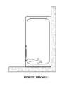 Baignoire à porte îlot AMELIE 160x75x70 cm