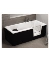 Baignoire à porte ADELAIDE NOIR 160/170/180x75/80x54 cm