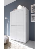Argentier 4 portes BASIC finition Blanc laqué 102x163 cm