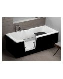 Baignoire à porte ADELAIDE II  NOIR160/170/180x75/80x54 cm