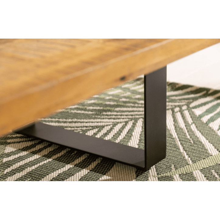 Table basse IRON CRAFT en bois de manguier de 100 cm