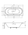 Baignoire HILIO DROITE avec tablier 150/160/170/180