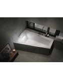 Baignoire d'angle Wonny 170x110 cm, droite