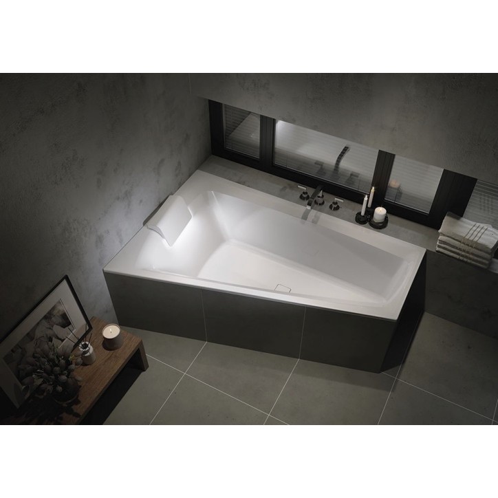 Baignoire d'angle Wonny 170x110 cm, droite