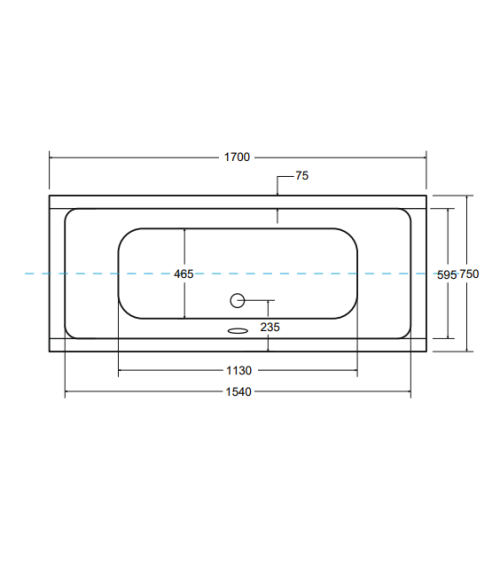 Baignoire QUADRO 170/175/180/190 cm