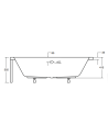 Baignoire QUADRO 170/175/180/190 cm