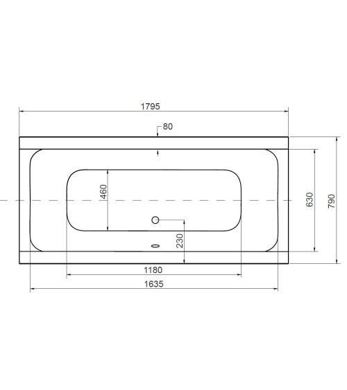 Baignoire QUADRO 170/175/180/190 cm
