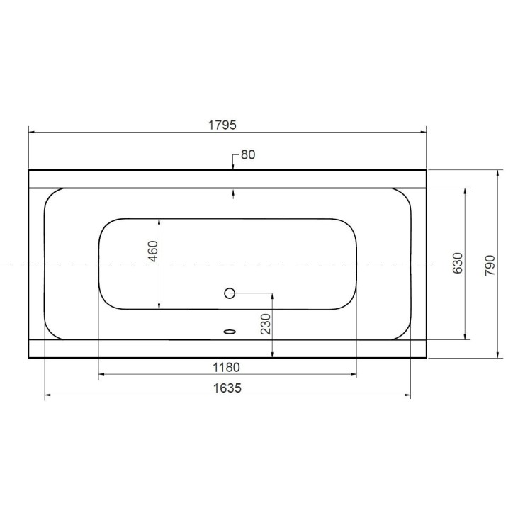 Baignoire QUADRO 170/175/180/190 cm