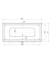 Baignoire QUADRO 170/175/180/190 cm