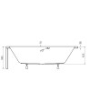 Baignoire QUADRO 170/175/180/190 cm