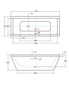 Baignoire QUADRO 170/175/180/190 cm