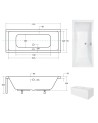 Baignoire QUADRO 170/175/180/190 cm
