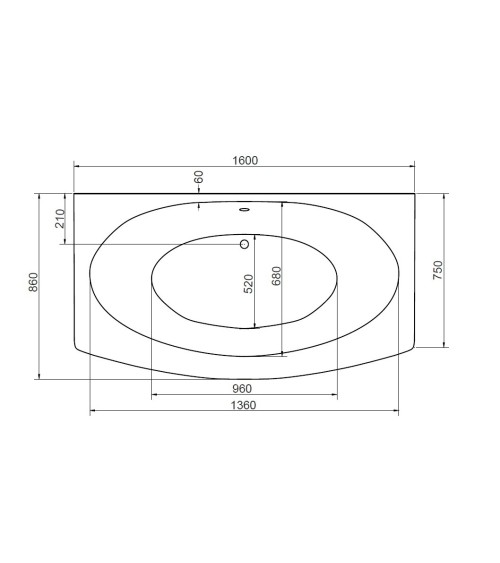 Baignoire GENOVA 160x75 cm