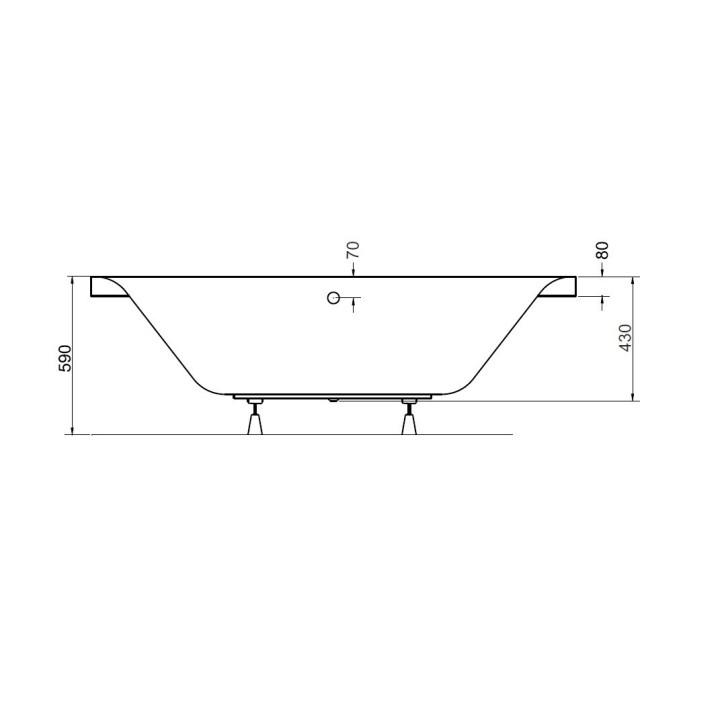 Baignoire GENOVA 160x75 cm
