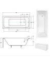 Baignoire MIRANO II avec tablier 140/150/160/170 x 70