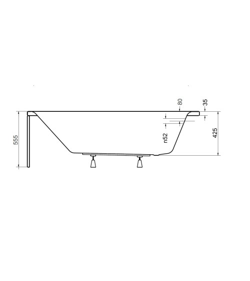 Baignoire VENETO avec tablier 140/150 x 70 et 160/170 x 75