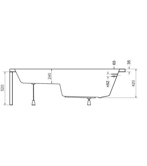 Baignoire sabot VANIA 120x70 cm