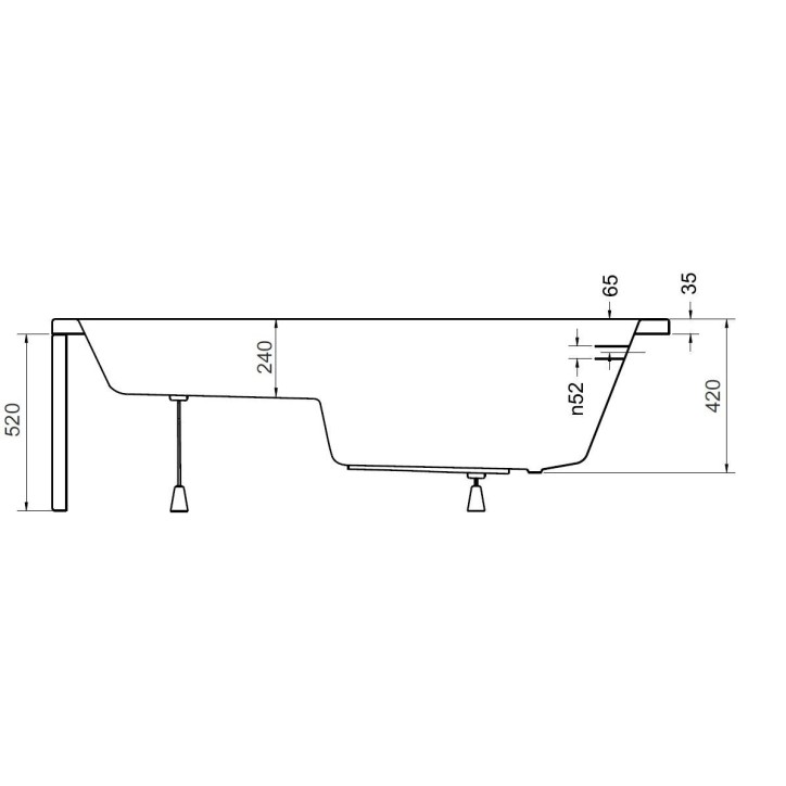 Baignoire sabot VANIA 120x70 cm