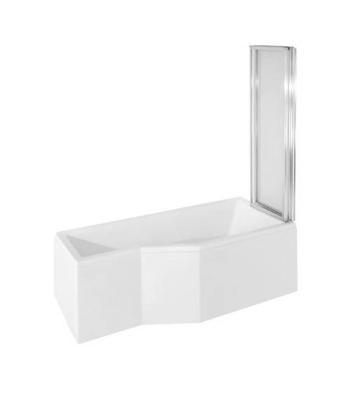 Baignoire asymétrique INTEGRA 150/170 cm x 75 cm + pare baignoire