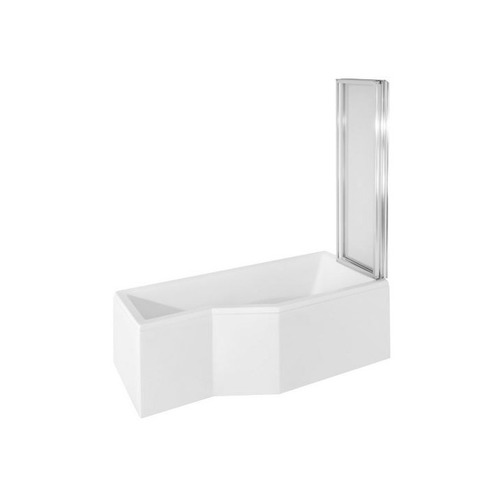Baignoire asymétrique INTEGRA 150/170 cm x 75 cm + pare baignoire