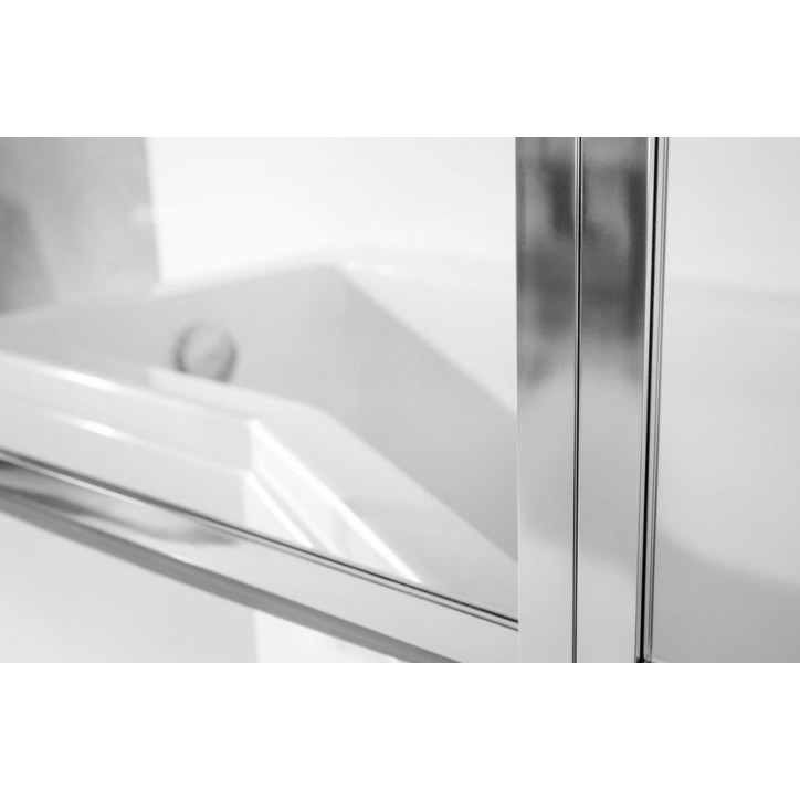 Baignoire asymétrique INTEGRA 150/170 cm x 75 cm + pare baignoire