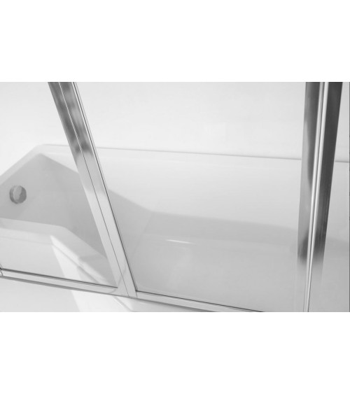 Baignoire asymétrique INTEGRA 150/170 cm x 75 cm + pare baignoire