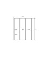 Baignoire asymétrique INTEGRA 150/170 cm x 75 cm + pare baignoire