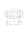 Baignoire  INSPIRO 150/160/170 cm x 70 cm pare baignoire
