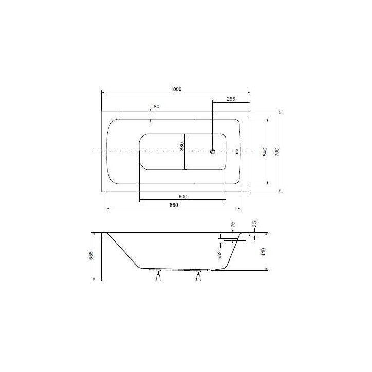 Baignoire VENETO MINI avec tablier 100/110/120/130 x 70 cm Baignoire VENETO MINI avec tablier 100/110/120/130 x 70 cm