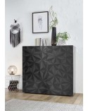 Buffet haut 2 portes LUTHER en anthracite 121x111 cm