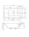 Baignoire VENETO MINI avec tablier 100/110/120/130 x 70 cm