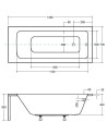 Baignoire VENETO MINI avec tablier 100/110/120/130 x 70 cm
