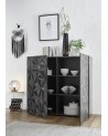 Buffet haut 2 portes LUTHER en anthracite 121x111 cm