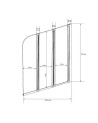 Baignoire MARY 160/170 cm + pare baignoire
