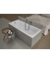 Baignoire AVIZORIA en acier émaillé 140x75 cm fond anti derapant rugueux