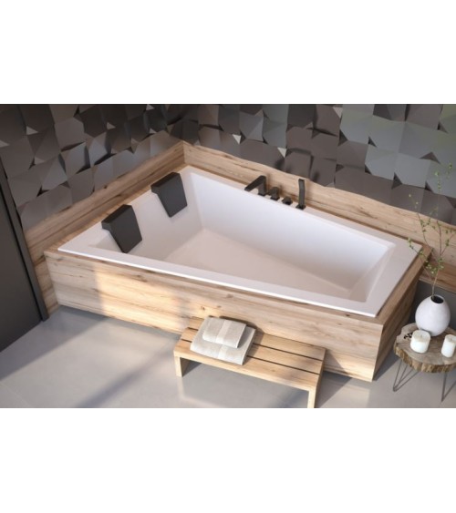 Baignoire d'angle Gauche ULTIMA DUO 170 ou 180 cm ultra-slim
