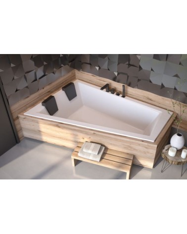 Baignoire d'angle Gauche ULTIMA DUO 170 ou 180 cm ultra-slim