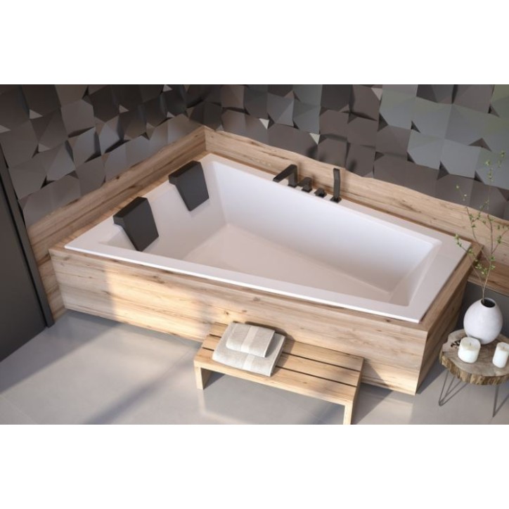 Baignoire d'angle Gauche ULTIMA DUO 170 ou 180 cm ultra-slim